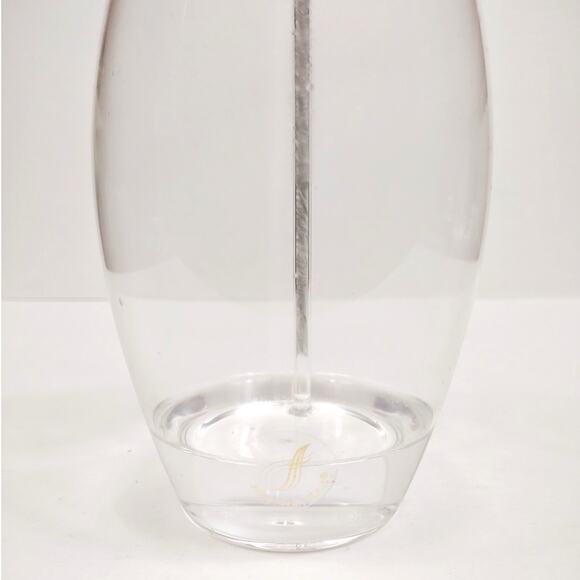 Flawless Stunning Firelight Art Glass Handblown Oil Candle Lamp Pod Table Light - Picture 4 of 5